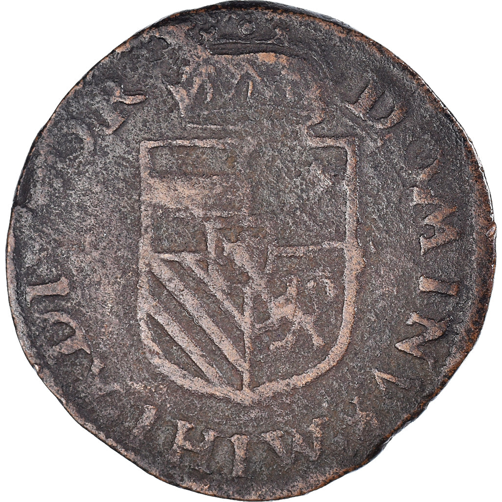 Munten, Lage Spaanse landen, Philippe II, Liard, 1591, Maastricht, FR, Koper
