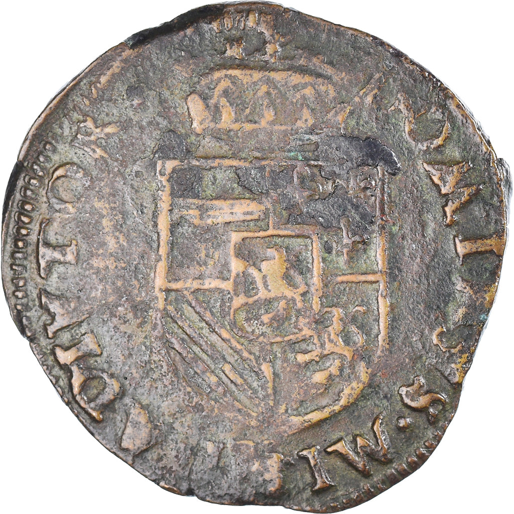 Coin, Spanish Netherlands, Philippe II, Liard, 1583, Maastricht, VF(30-35)