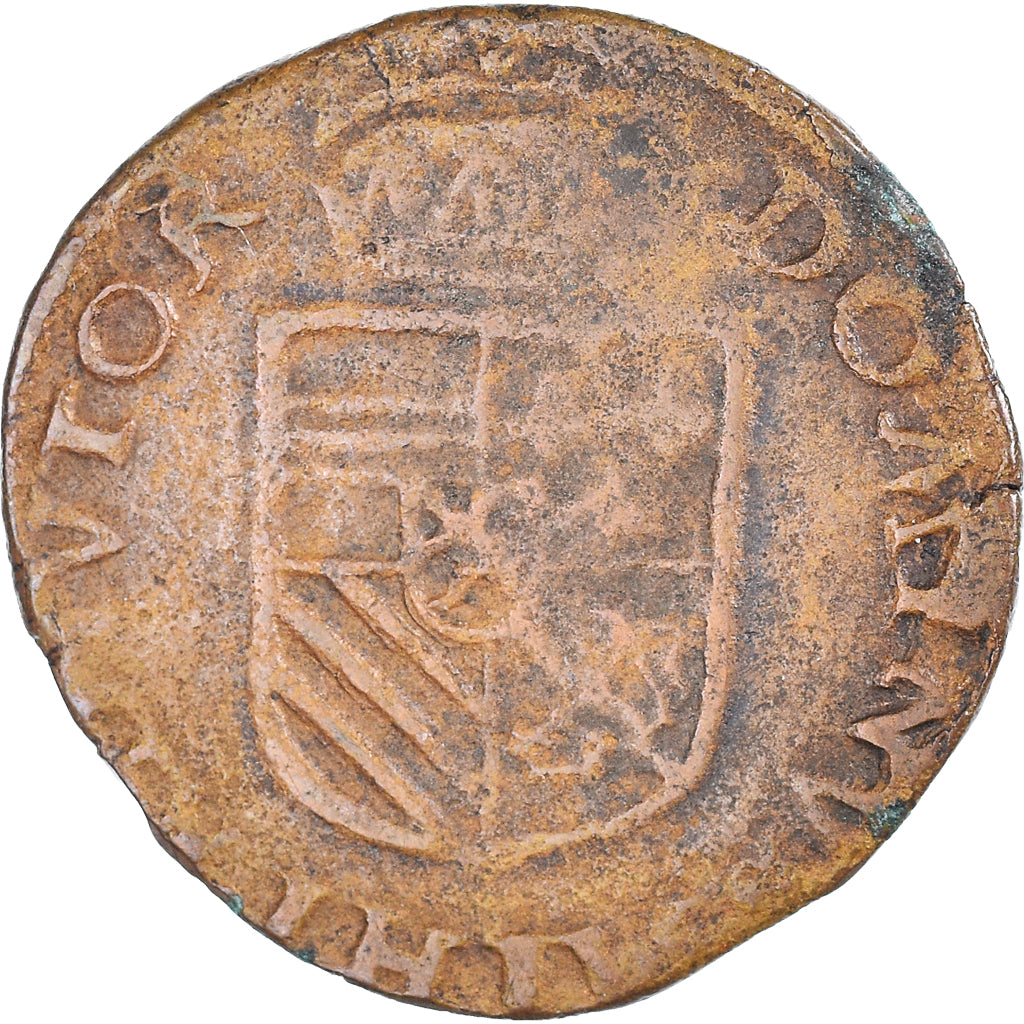 Coin, Spanish Netherlands, Philippe II, Liard, 1592, Maastricht, VF(30-35)