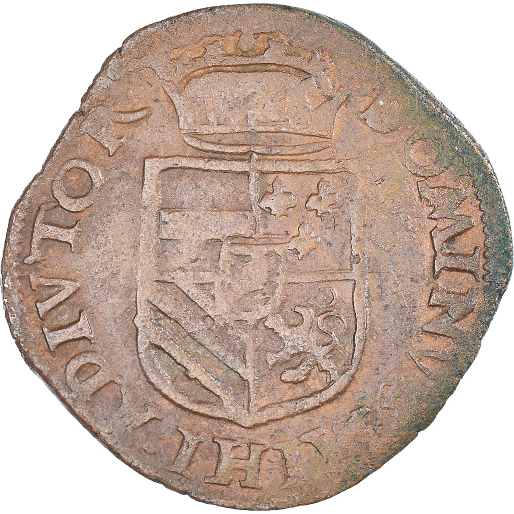 Coin, Spanish Netherlands, Philippe II, Liard, 1589, Maastricht, VF(30-35)