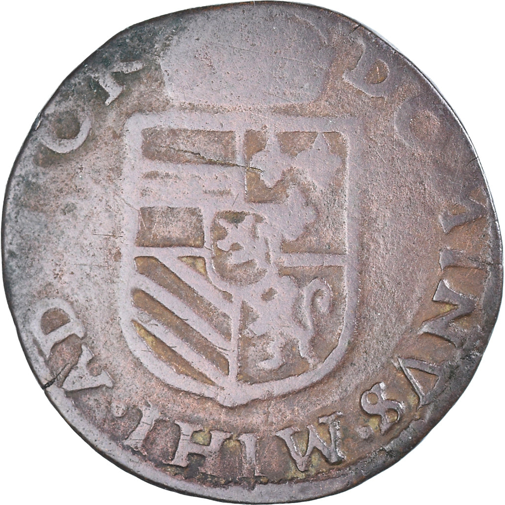 Coin, Spanish Netherlands, Philippe II, Liard, 1593, Maastricht, VF(30-35)