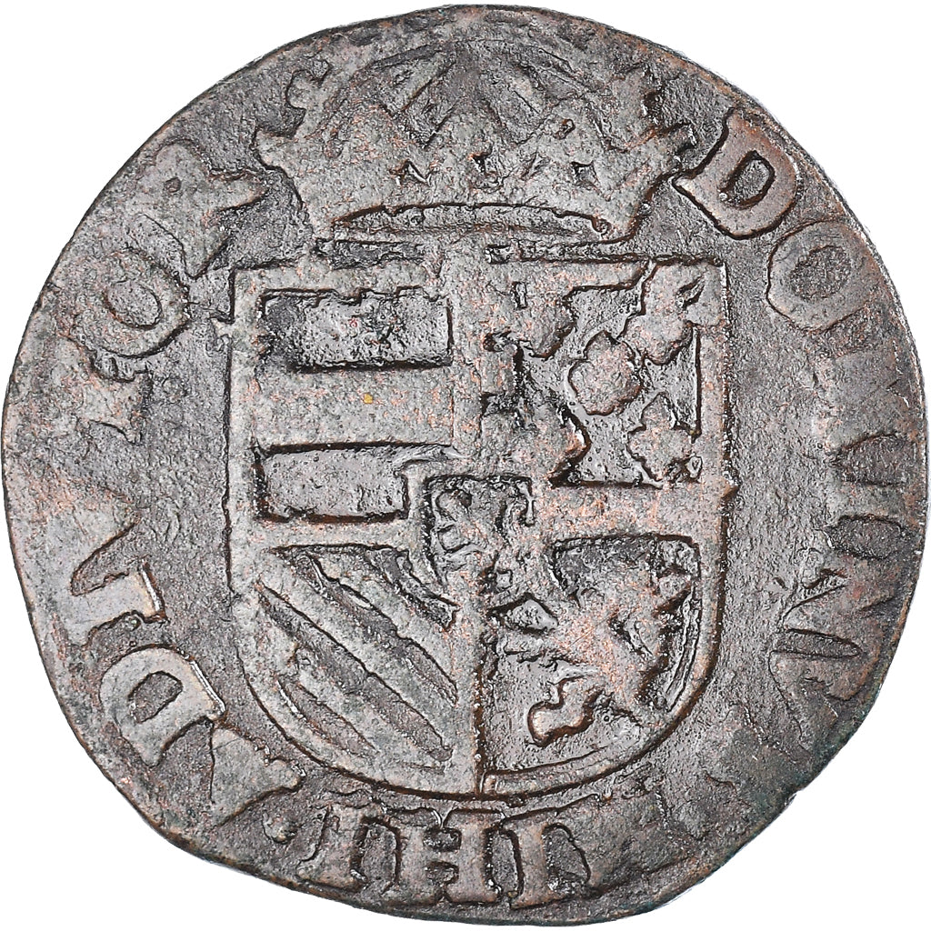 Coin, Spanish Netherlands, Philippe II, Liard, 158[?], Bruges, VF(30-35), Copper