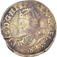 Coin, Spanish Netherlands, Philippe II, Liard, 1585, Bruges, VF(30-35), Copper