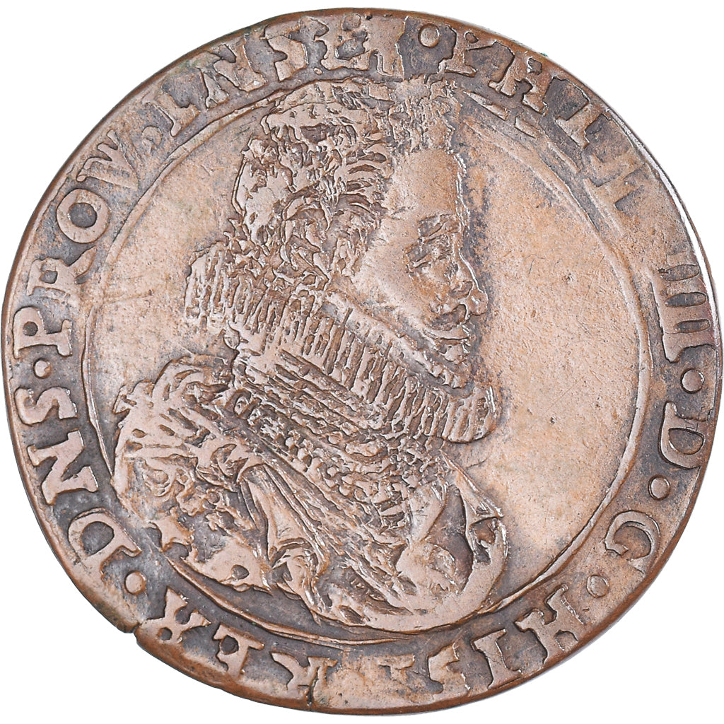 Paesi Bassi Spagnoli, ficha, Philippe IV, 1636, BB, Rame