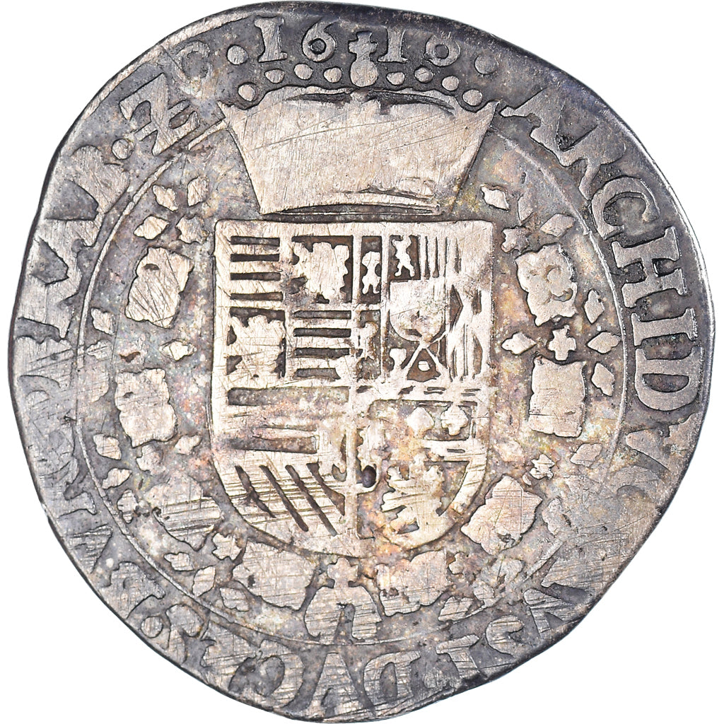 Coin, Spanish Netherlands, Albert & Isabella, 1/4 Patagon, 1616, Anvers