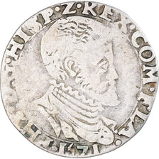 Coin, Spanish Netherlands, Philippe II, 1/10 Ecu, 1571, Bruges, VF(30-35)