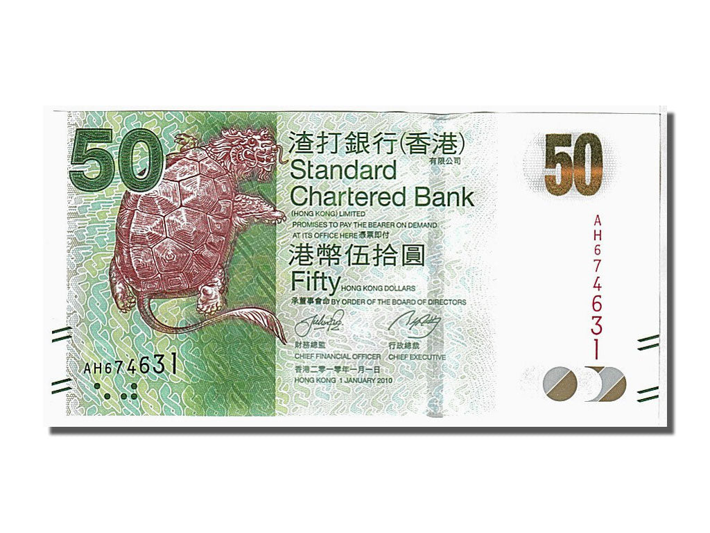 Geldschein, Hong Kong, 50 Dollars, 2010, UNZ-