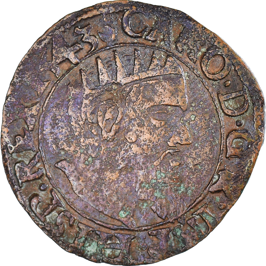 Moneda, Países Bajos españoles, Charles Quint, Courte, 1543, Anvers, BC+