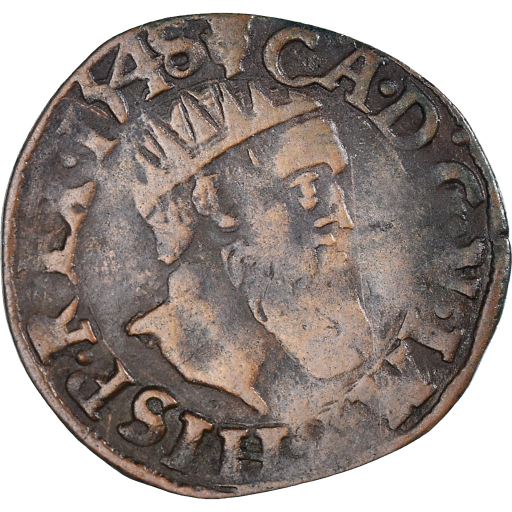 Coin, Spanish Netherlands, Charles Quint, Courte, 1548, Anvers, EF(40-45)