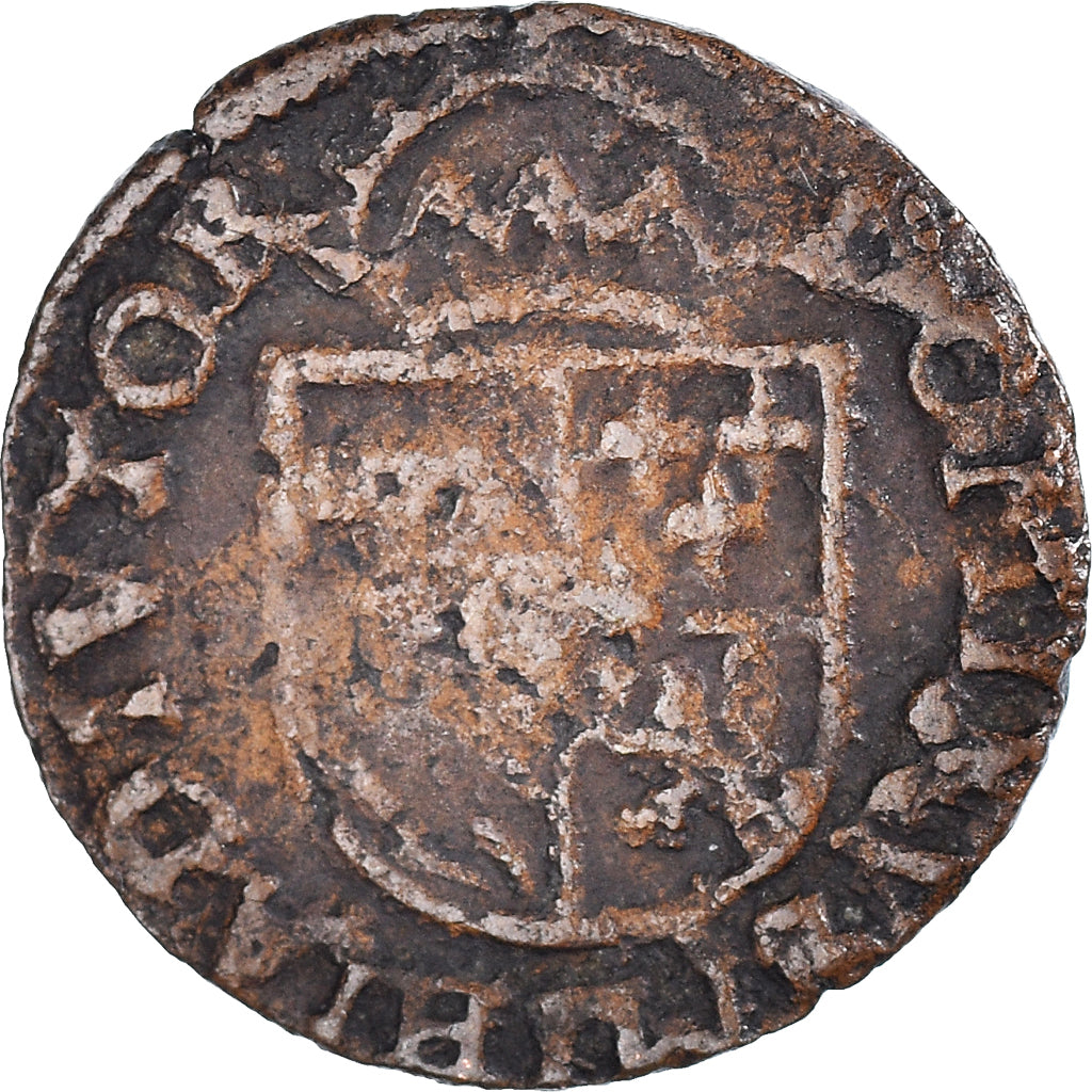 Coin, Spanish Netherlands, Philippe II, Courte, Maastricht, VF(20-25), Copper