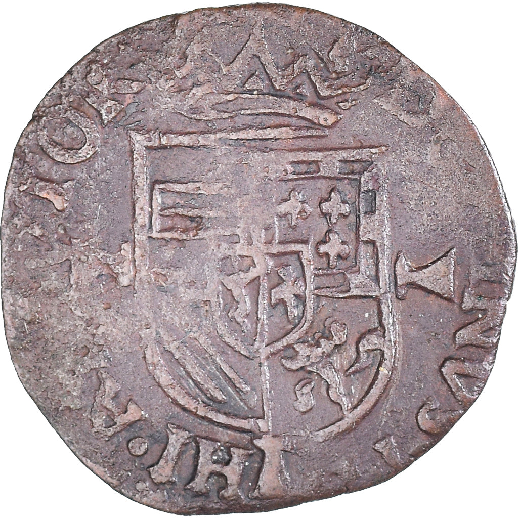 Coin, Spanish Netherlands, Philippe II, Maille, Tournai, VF(30-35), Copper