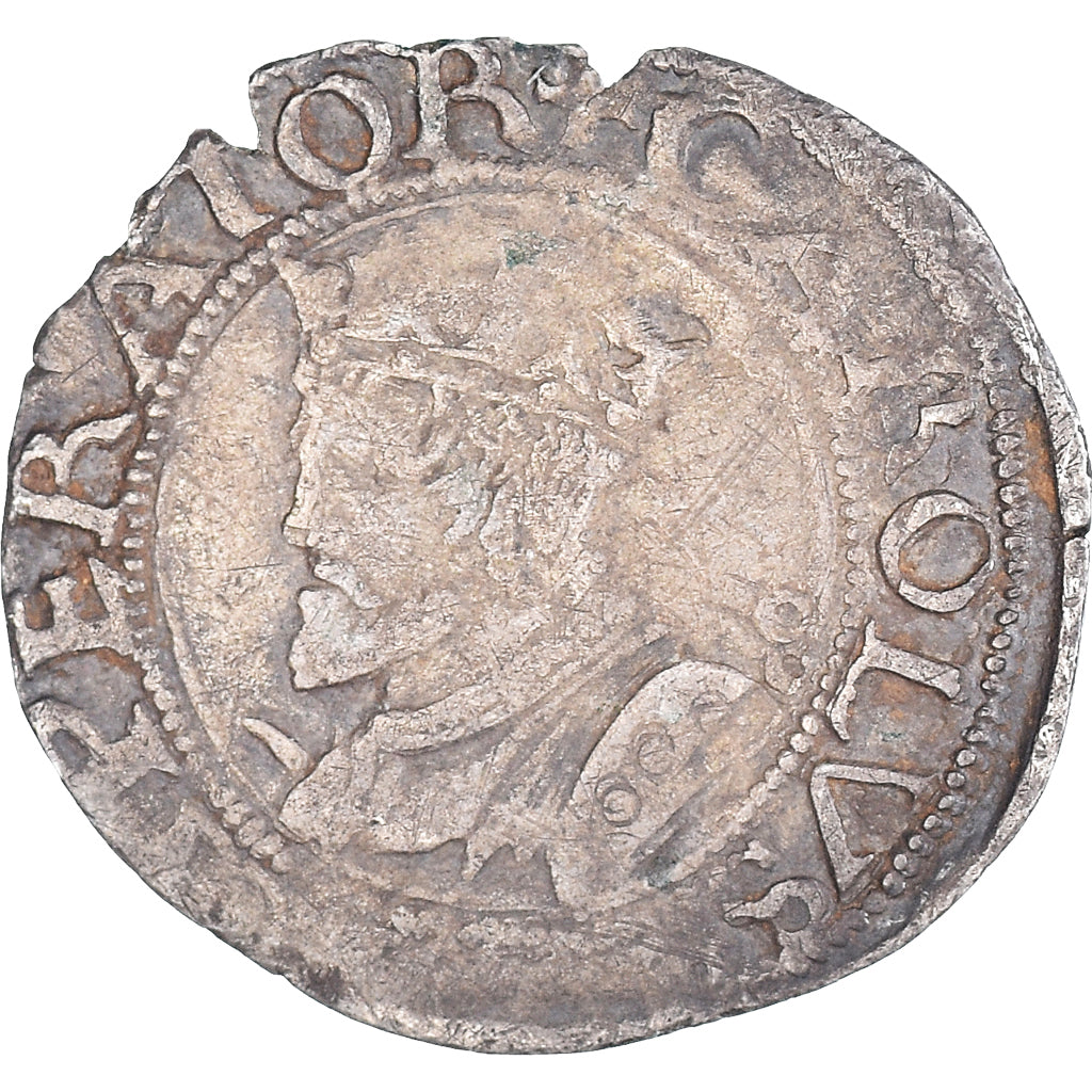 Coin, France, Charles Quint, Carolus, 1544, Besançon, VF(30-35), Silver
