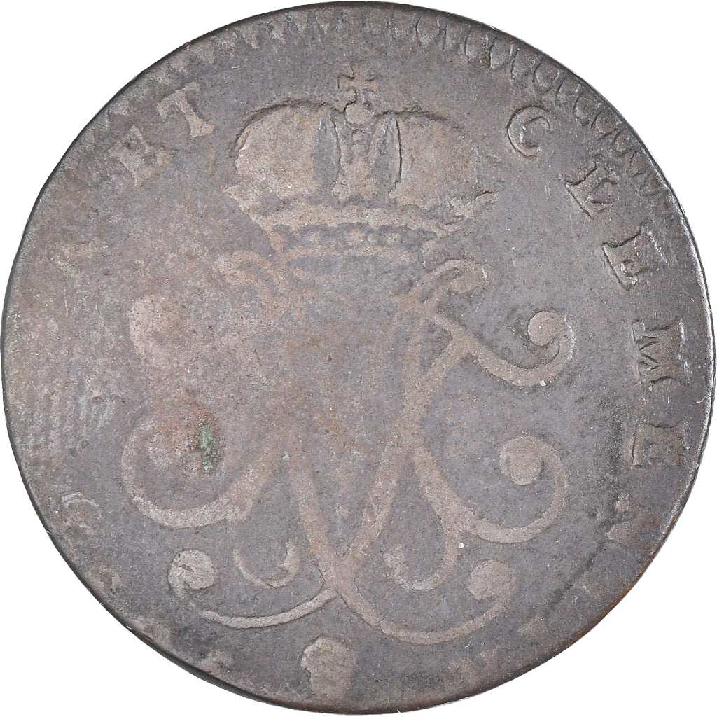 Moneta, Lussemburgo, Maria Theresa, 2 Liards, 1759, Brussels, MB, Rame, KM:4