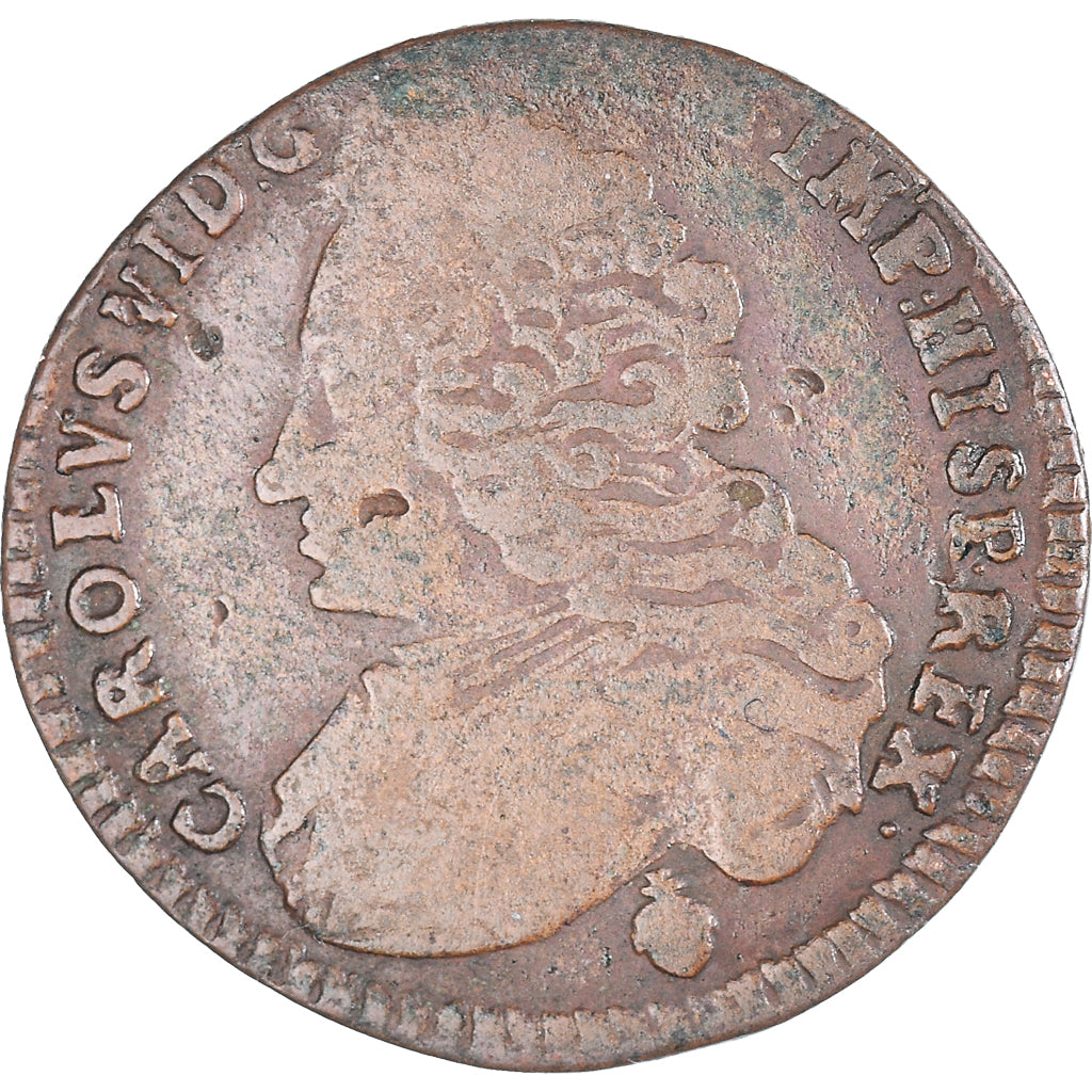 Coin, Spanish Netherlands, duché de Brabant, Charles VI, Liard, 1712, Brussels