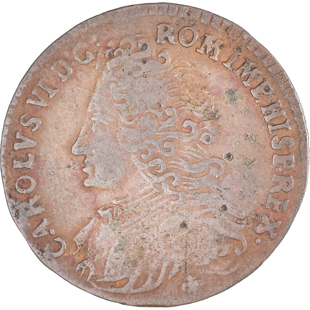 Munten, Lage Spaanse landen, comté de Flandre, Charles VI, Liard, 1712, Bruges