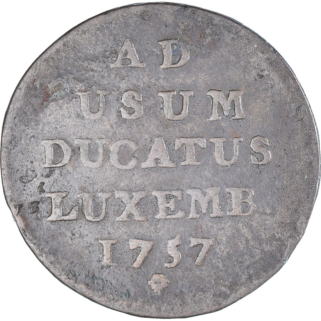 Coin, AUSTRIAN NETHERLANDS, Maria Theresa, 2 Liards, 1757, Brussels, VF(20-25)