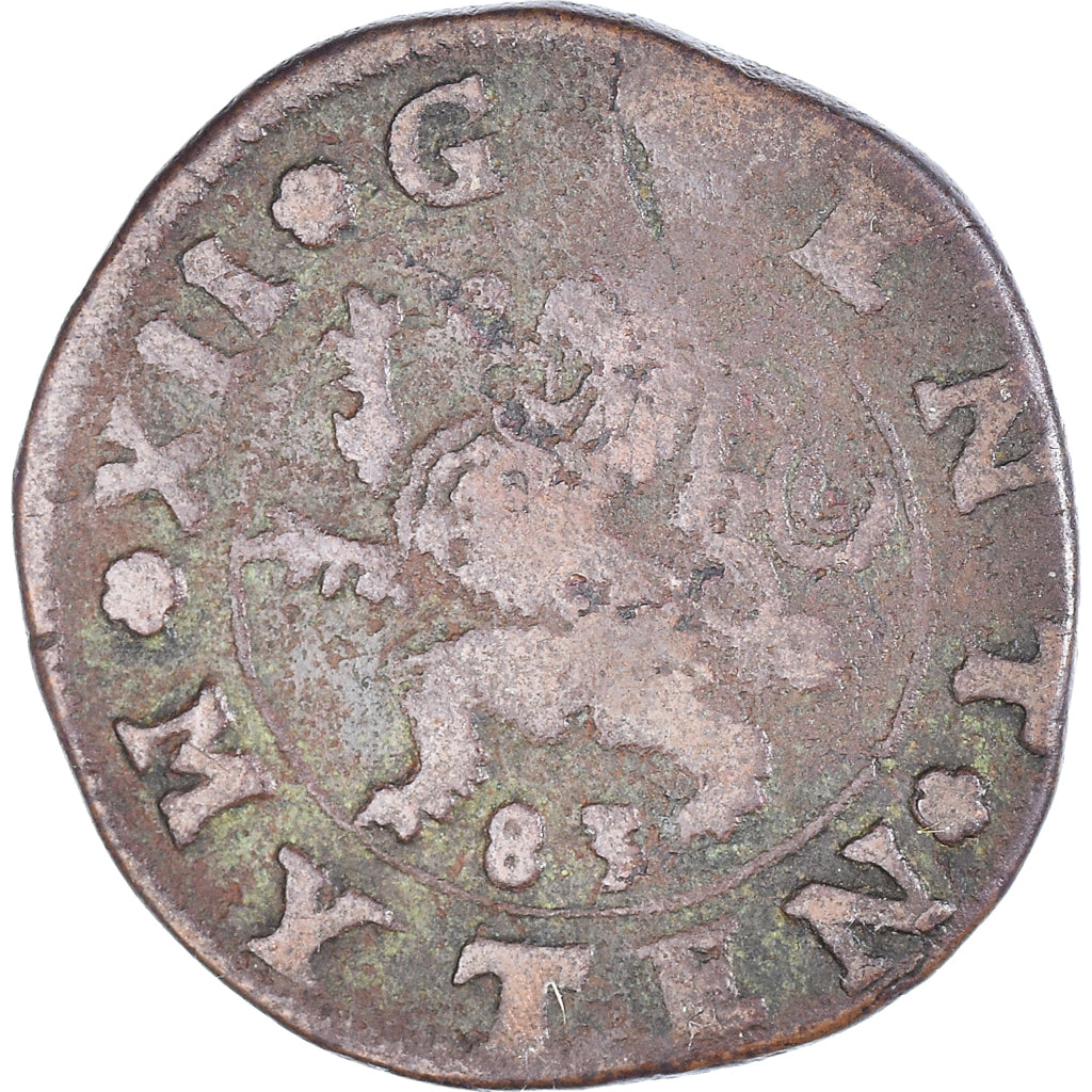 Monnaie, Pays-Bas espagnols, François d'Anjou, Liard, 12 Mites, 1583, Gand, TB