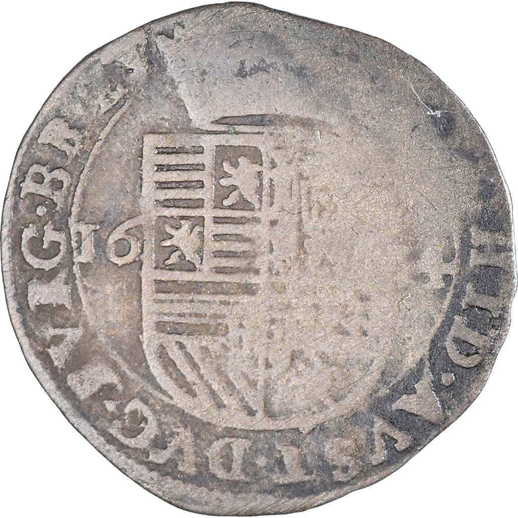 Moneda, Países Bajos españoles, Albert & Isabella, Patard, 1614, BC+, Vellón