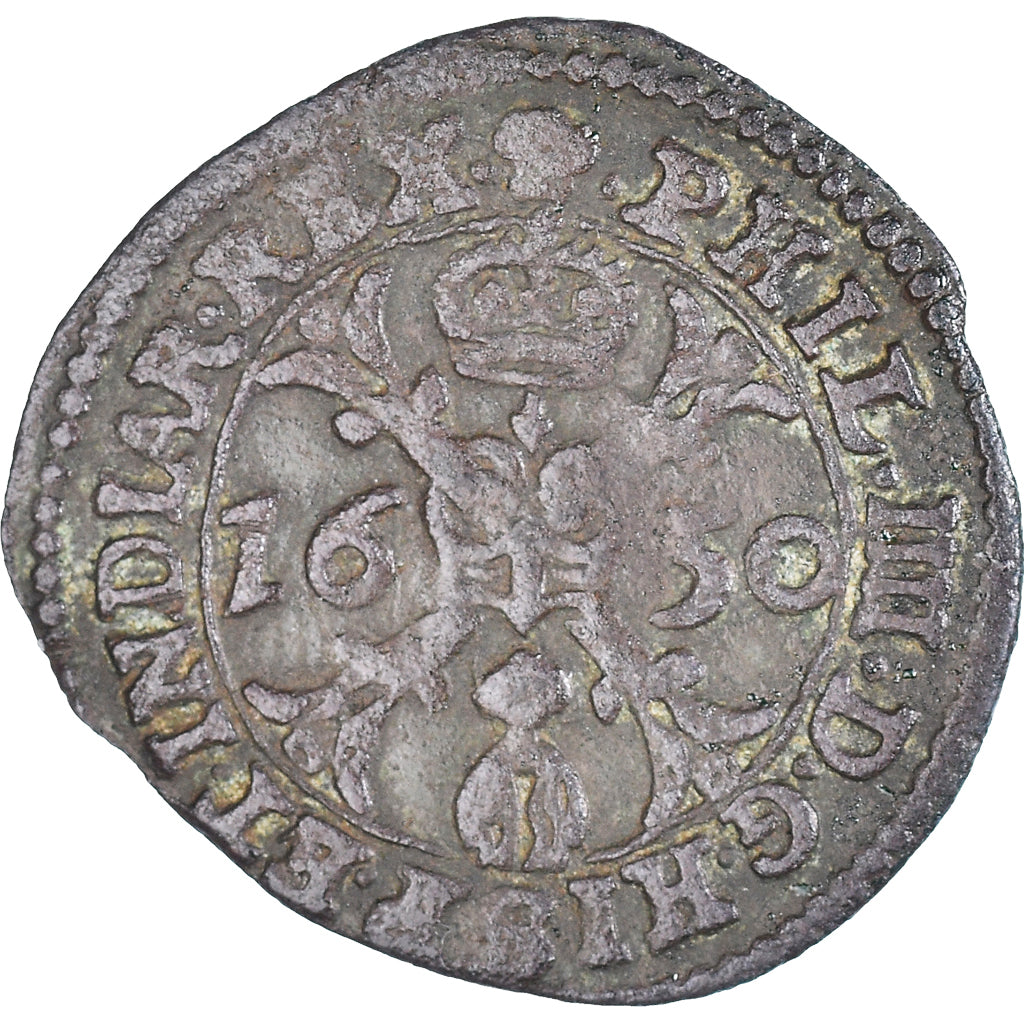 Coin, Spanish Netherlands, Philippe IV, Gigot, 1650, Bruxelles, EF(40-45)