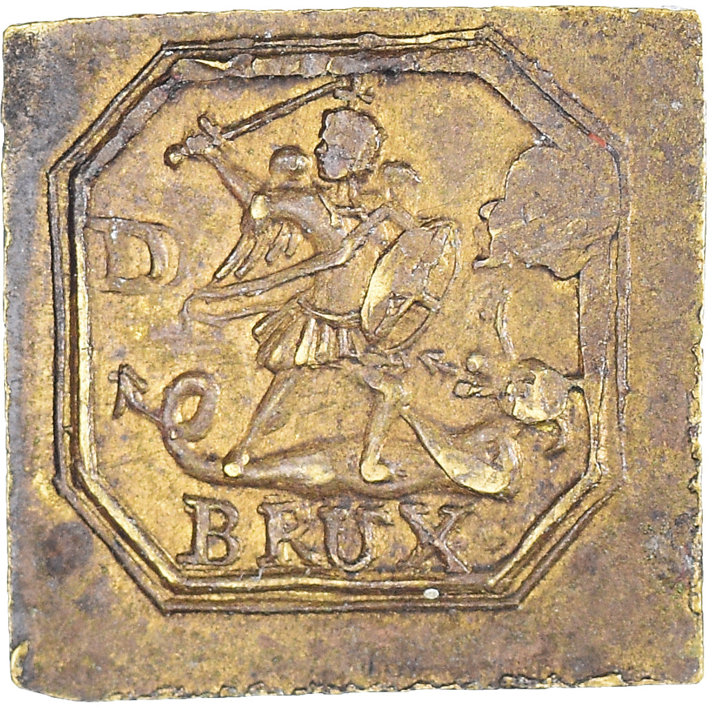 Spanish Netherlands, Poids Monétaire, Albert & Isabelle, EF(40-45), Brass