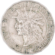 Coin, Guadeloupe, Franc, 1921, EF(40-45), Copper-nickel, KM:46