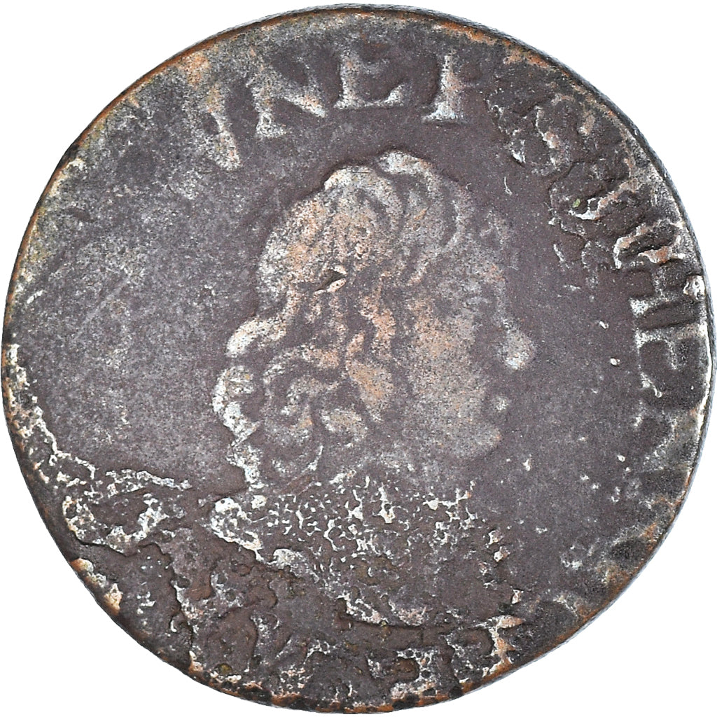 Coin, France, Maximilien III François, Double Tournois, 1642, Henrichemont