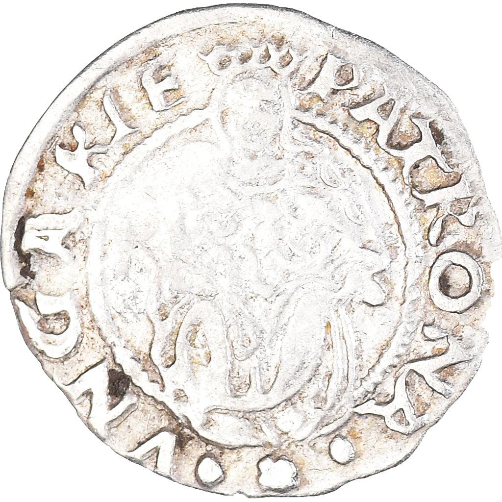 Moeda, Hungria, Ferdinand I, Denier de la Vierge à l'Enfant, 1554, Kremnitz