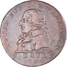 United Kingdom, Halfpenny Token, T. Hardy, 1794, Middlesex, EF(40-45), Copper