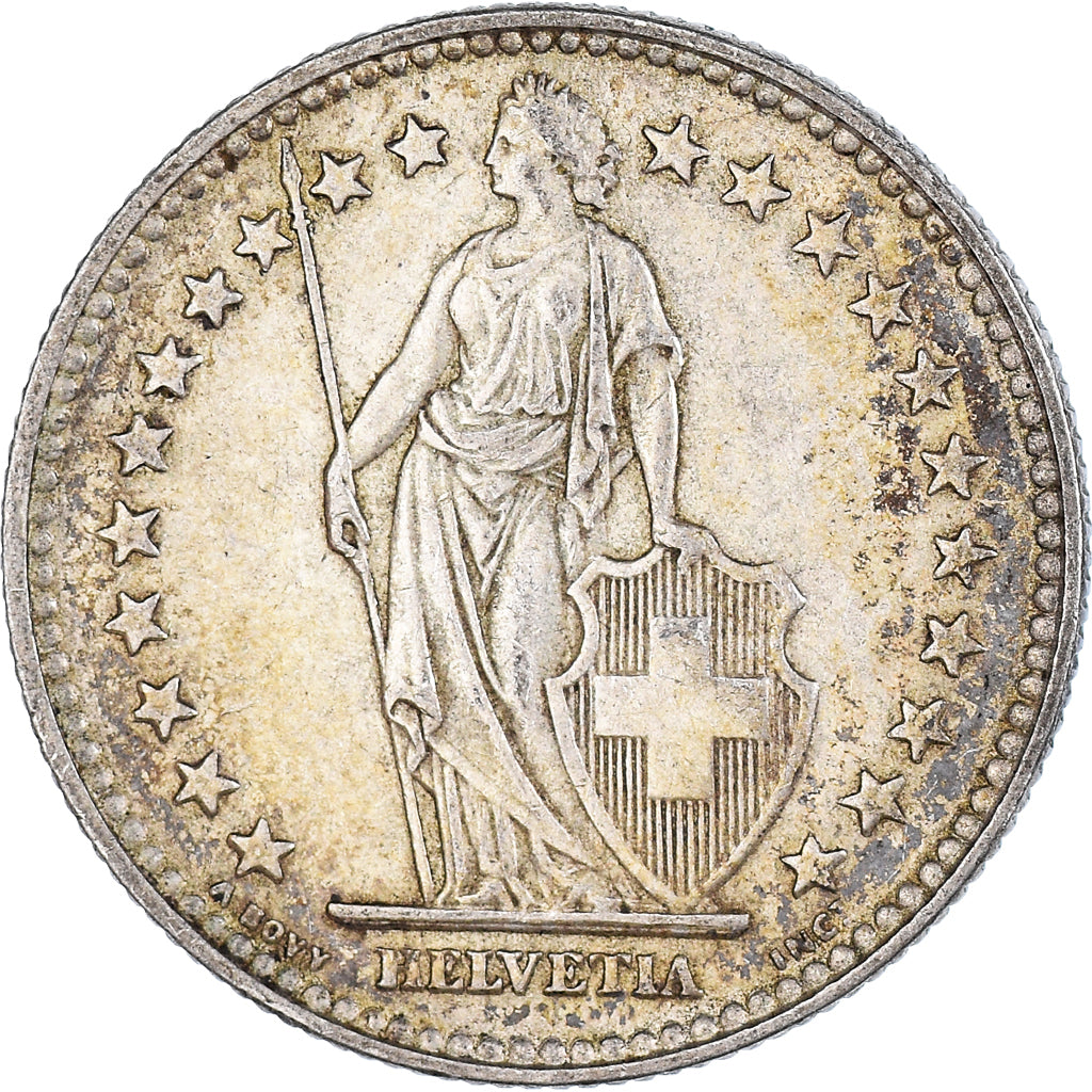 Coin, Switzerland, 2 Francs, 1932, Bern, EF(40-45), Silver, KM:21