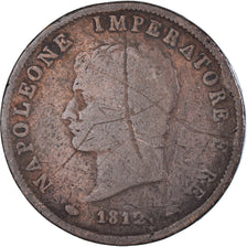 Monnaie, États italiens, KINGDOM OF NAPOLEON, Napoleon I, Soldo, 1812, Milan