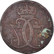 Moneta, Dania, Christian VII, 1/2 Skilling, 1771, Altona, VF(30-35), Miedź