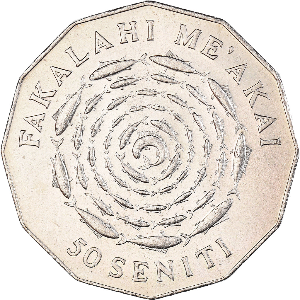 Moeda, Tonga, King Taufa'ahau Tupou IV, 50 Seniti, 1975, Royal Australian Mint