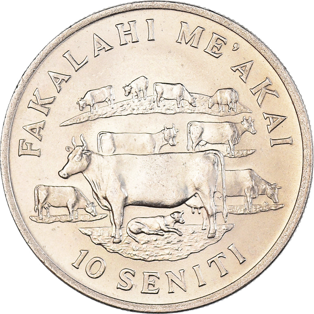 Coin, Tonga, King Taufa'ahau Tupou IV, 10 Seniti, 1975, Royal Australian Mint