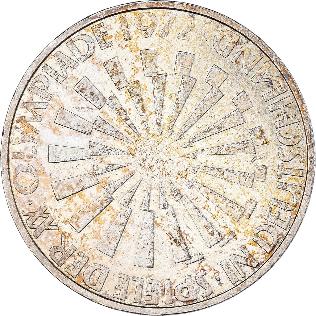 Münze, Bundesrepublik Deutschland, 10 Mark, 1972, Stuttgart, VZ, Silber, KM:130