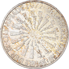 Coin, GERMANY - FEDERAL REPUBLIC, 10 Mark, 1972, Stuttgart, AU(55-58), Silver