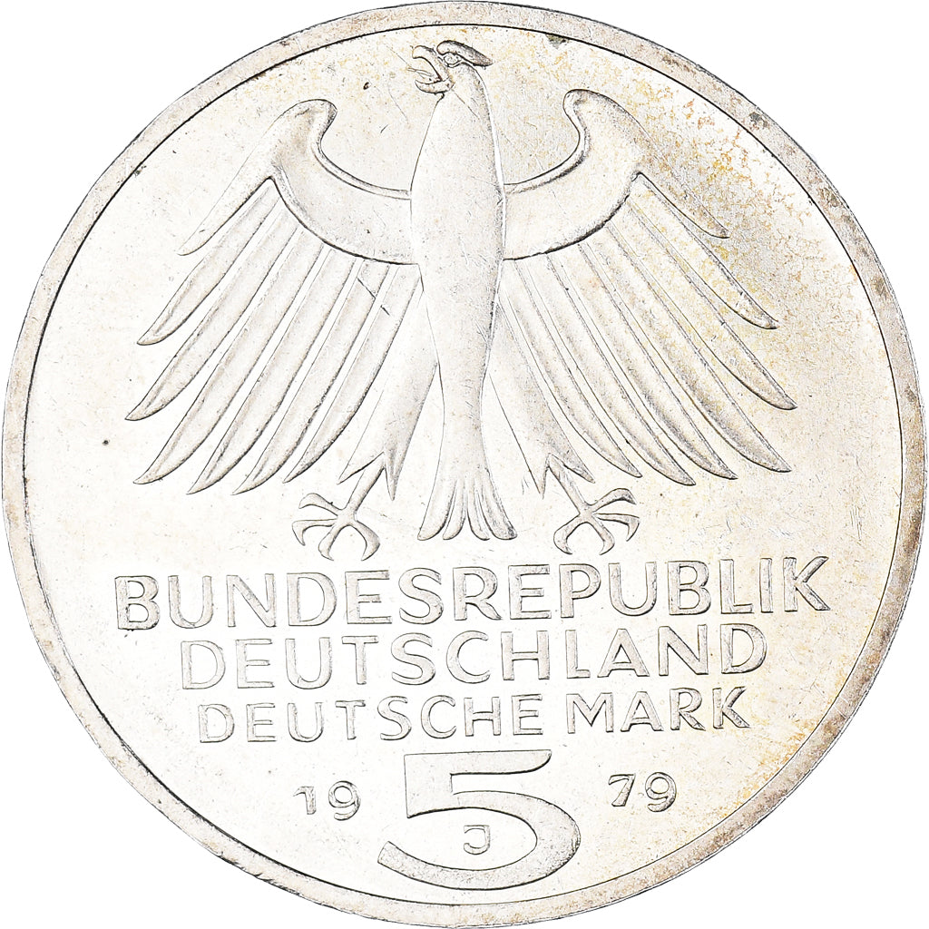 Moneda, ALEMANIA - REPÚBLICA FEDERAL, 5 Mark, 1979, Hamburg, Germany, MBC+