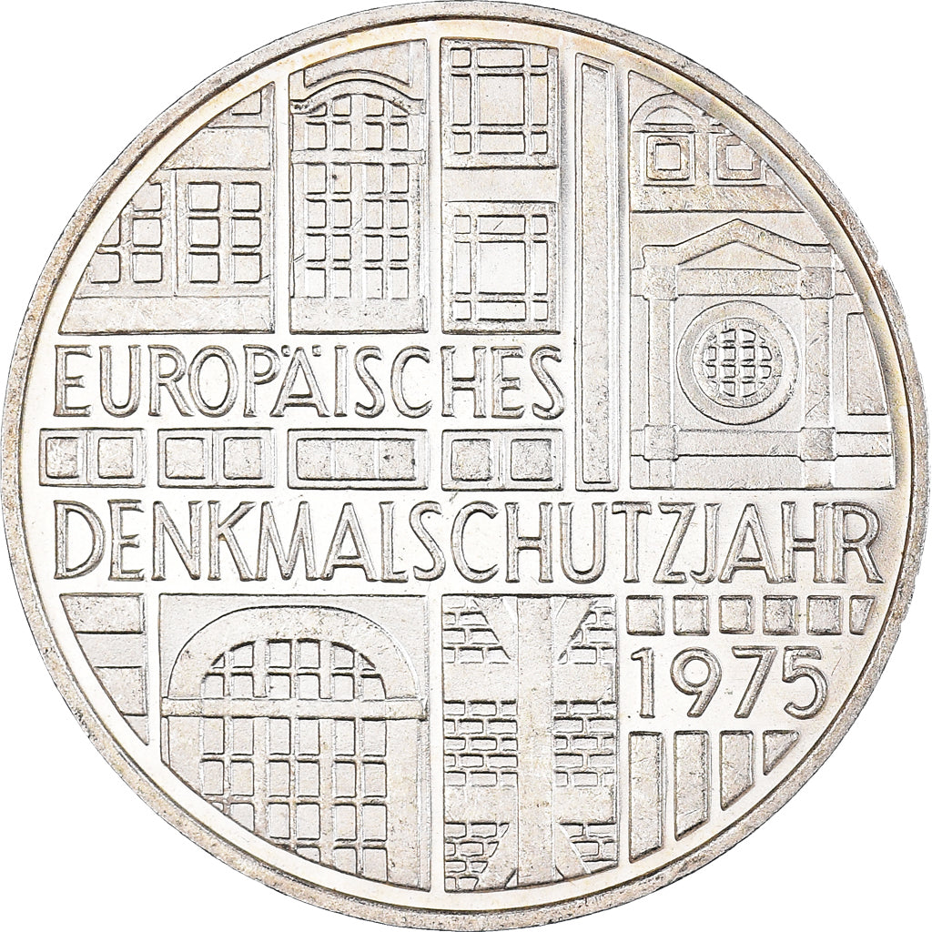 Moneda, ALEMANIA - REPÚBLICA FEDERAL, 5 Mark, 1975, Stuttgart, Germany, EBC+