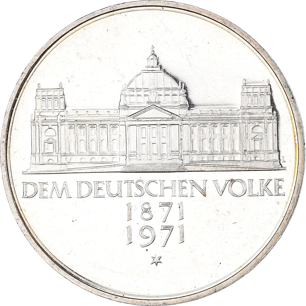 Monnaie, République fédérale allemande, 5 Mark, 1971, Karlsruhe, Germany