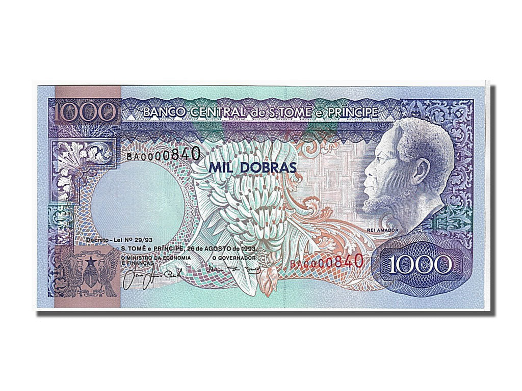 Banknote, Saint Thomas and Prince, 1000 Dobras, 1993, UNC(65-70)