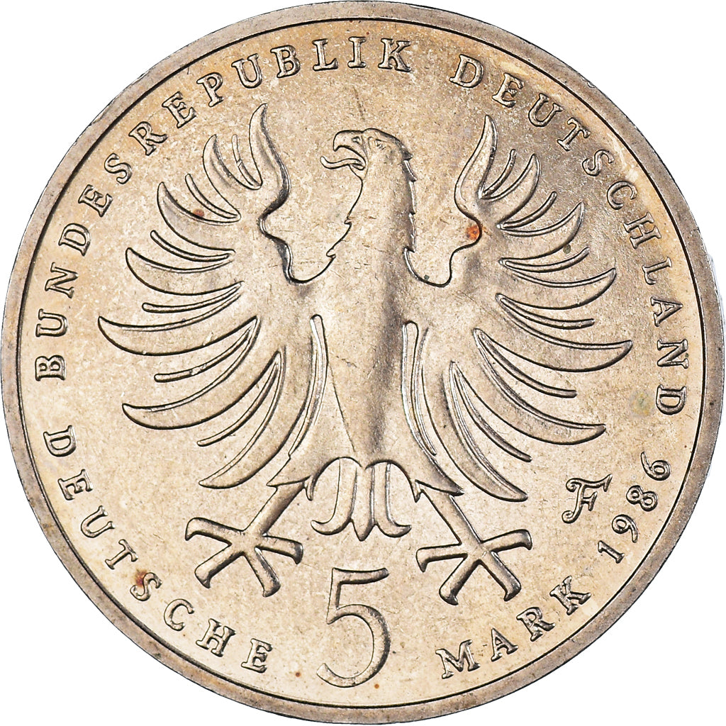 Munten, Federale Duitse Republiek, 5 Mark, 1986, Stuttgart, Germany, PR