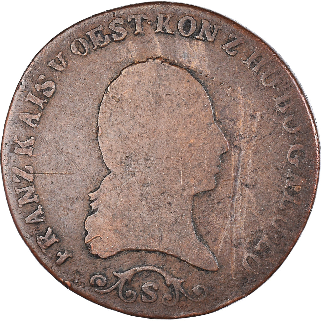 Coin, Austria, Franz II (I), 3 Kreuzer, 1812, Schmollnitz, VF(20-25), Copper