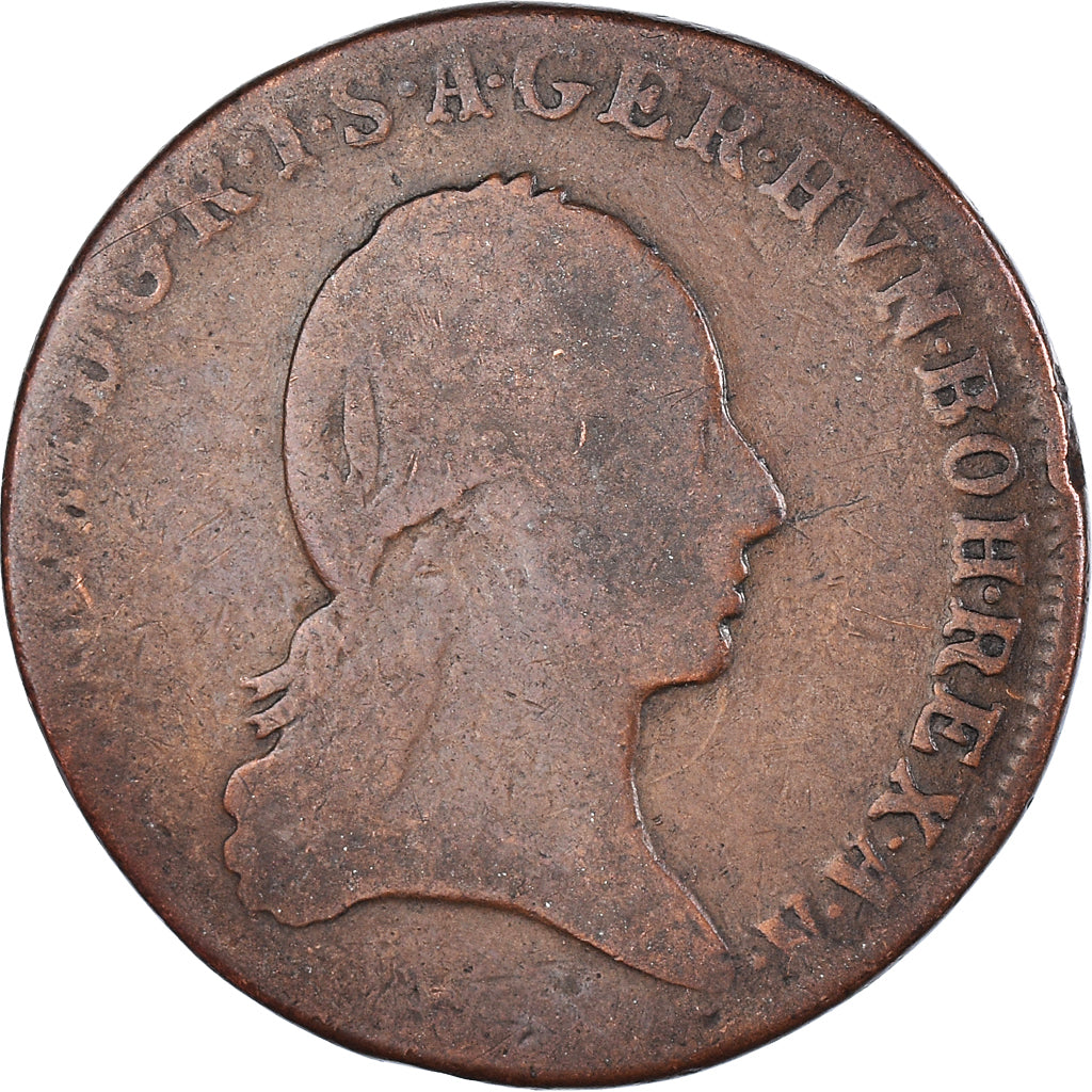 Coin, Austria, Franz II, 3 Kreuzer, 1800 ?, VF(20-25), Copper
