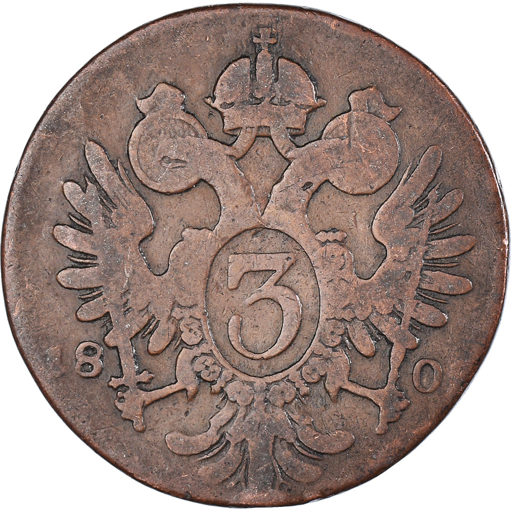 Coin, Austria, Franz II, 3 Kreuzer, 1800 ?, VF(20-25), Copper