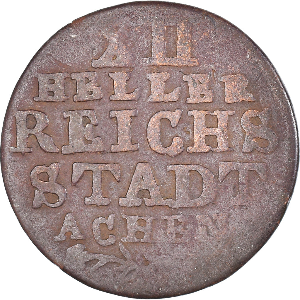 Münze, Deutsch Staaten, AACHEN, 12 Heller, 1791, Achen, S, Kupfer, KM:51