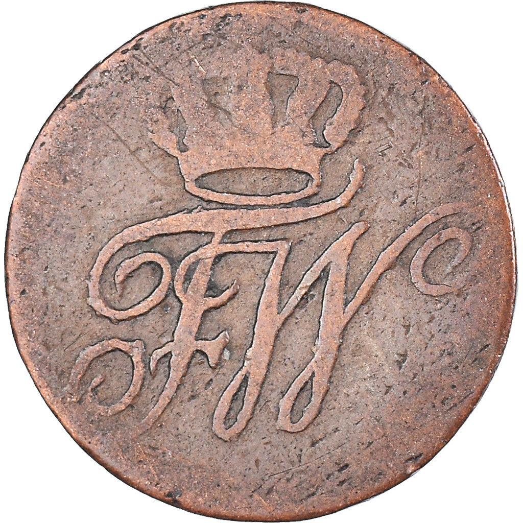 Coin, German States, Friedrich II, 1/4 Stüber, 1803, Berlin, VF(20-25), Copper