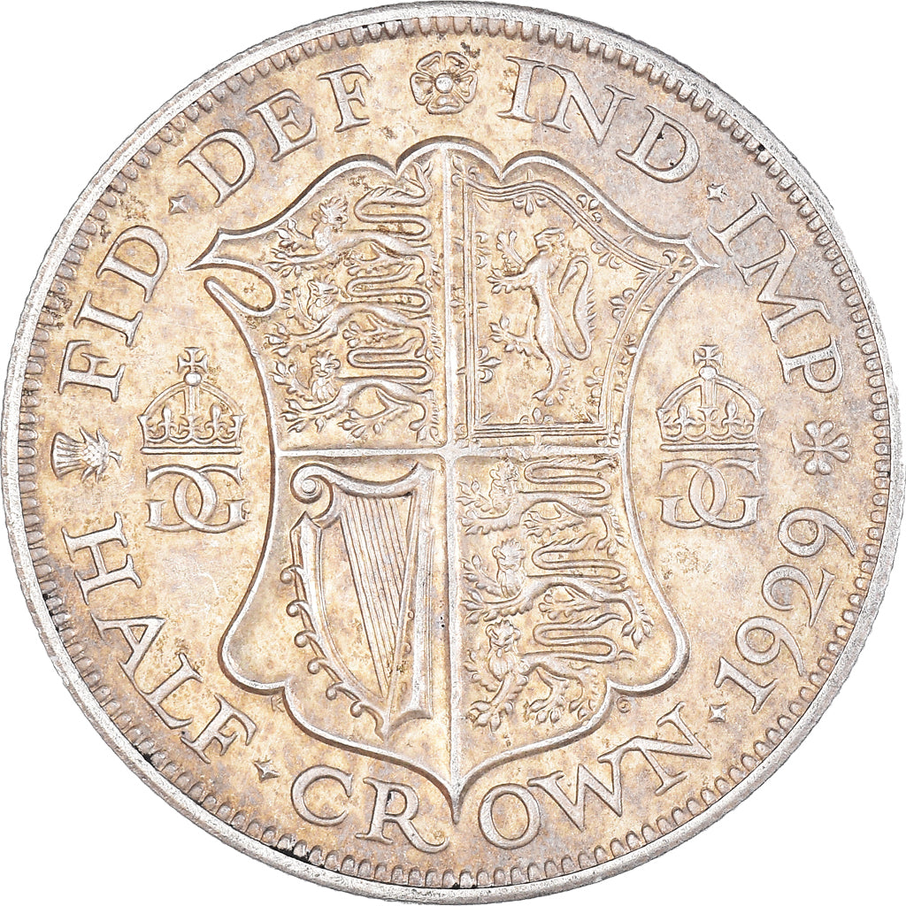 Coin, Great Britain, George V, 1/2 Crown, 1929, EF(40-45), Silver, KM:835