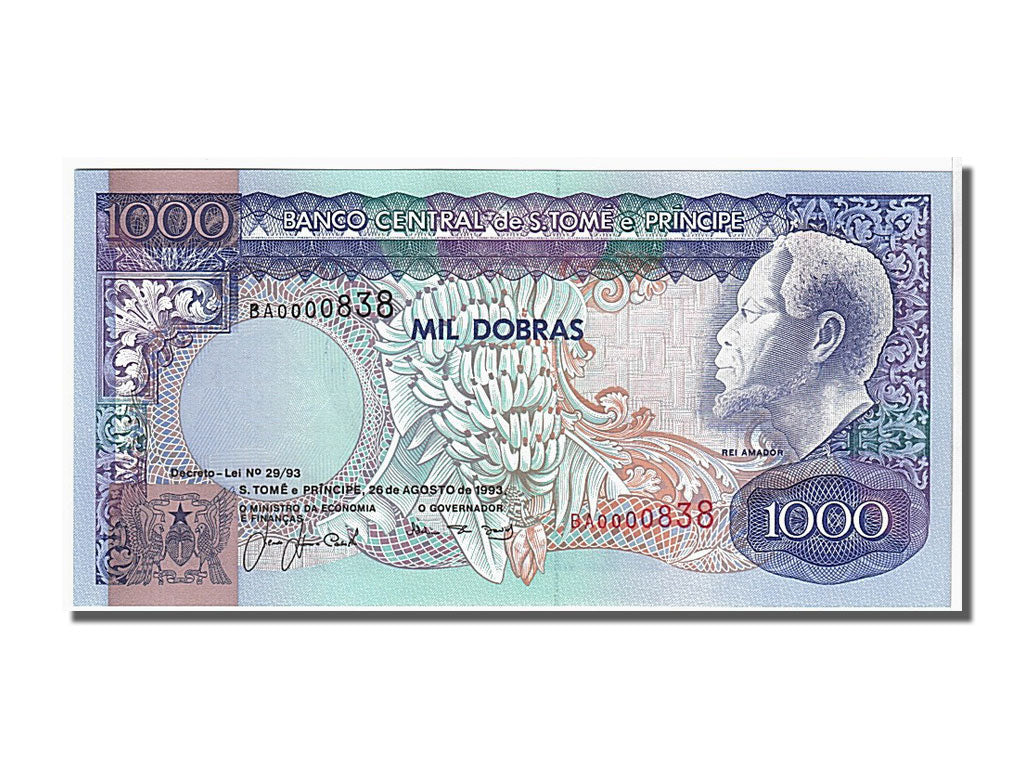 Banknote, Saint Thomas and Prince, 1000 Dobras, 1993, UNC(65-70)