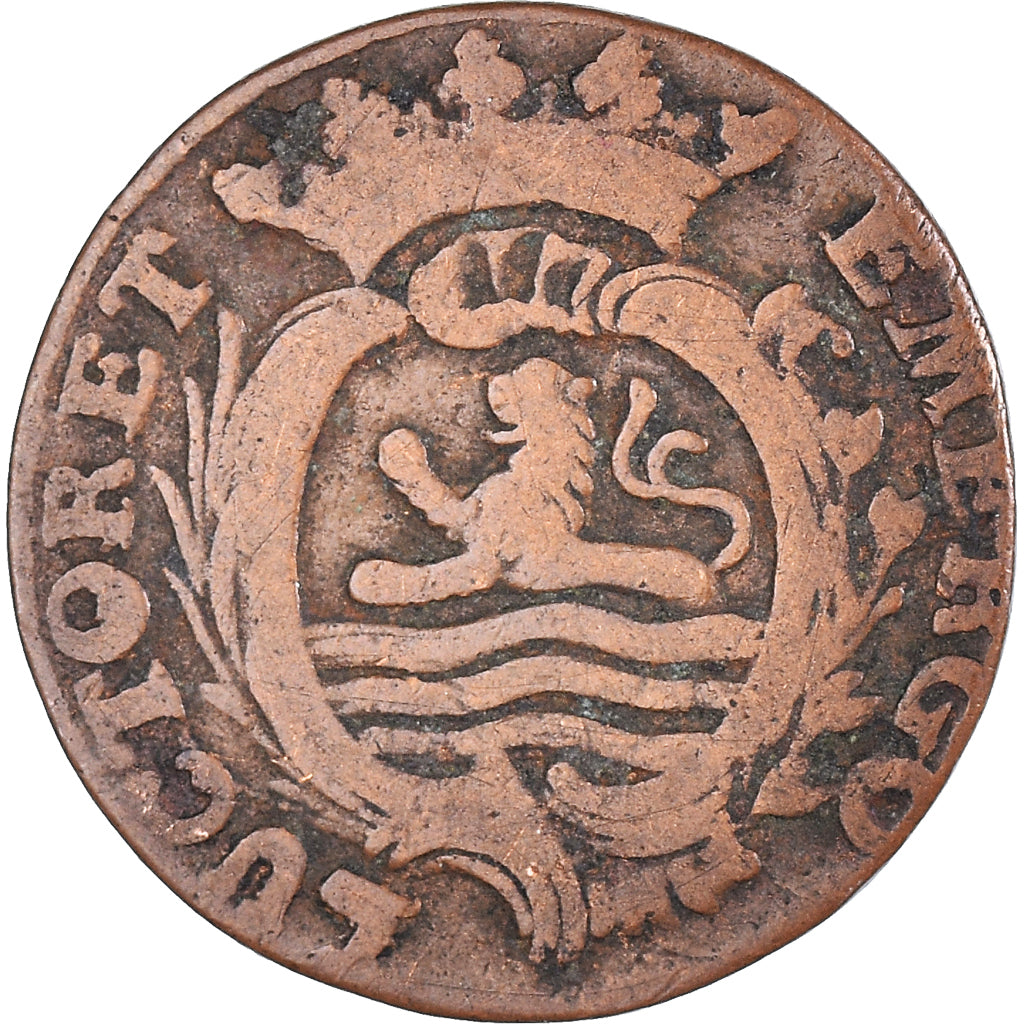 Coin, Netherlands, ZEELAND, Duit, 1768, Middelbourg, VF(20-25), Copper, KM:101.1