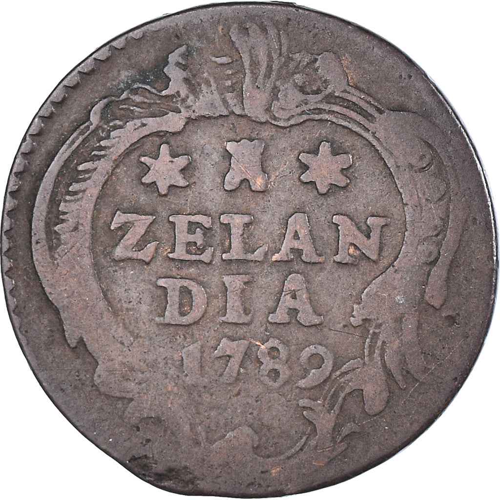 Moneta, Holandia, ZEELAND, Duit, 1789, Middelbourg, VF(20-25), Miedź, KM:101.1