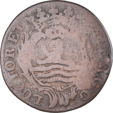 Coin, Netherlands, ZEELAND, Duit, 1776, Middelbourg, VF(20-25), Copper, KM:101.1